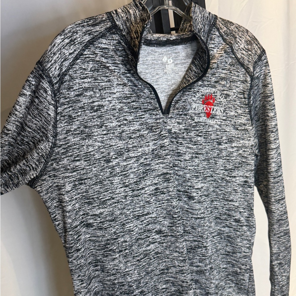Women's Black and White‎ Quarter-Zip Sweater